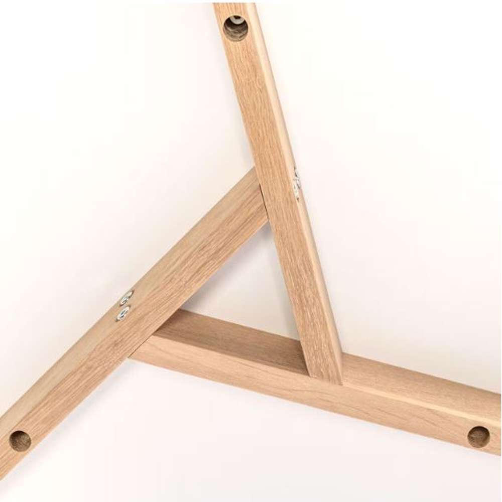 Stella 32 in. Oak/White Medium Round Marble Coffee Table